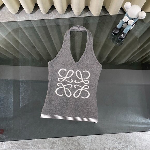 Loewe Halterneck Sleeveless Knitted Tank Top - Picture 1 of 9